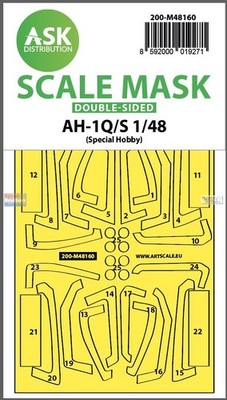 ASKM48160 1:48 ASK/Art Scale Double-Sided Mask - AH-1Q AH-1S Cobra (SPH kit)