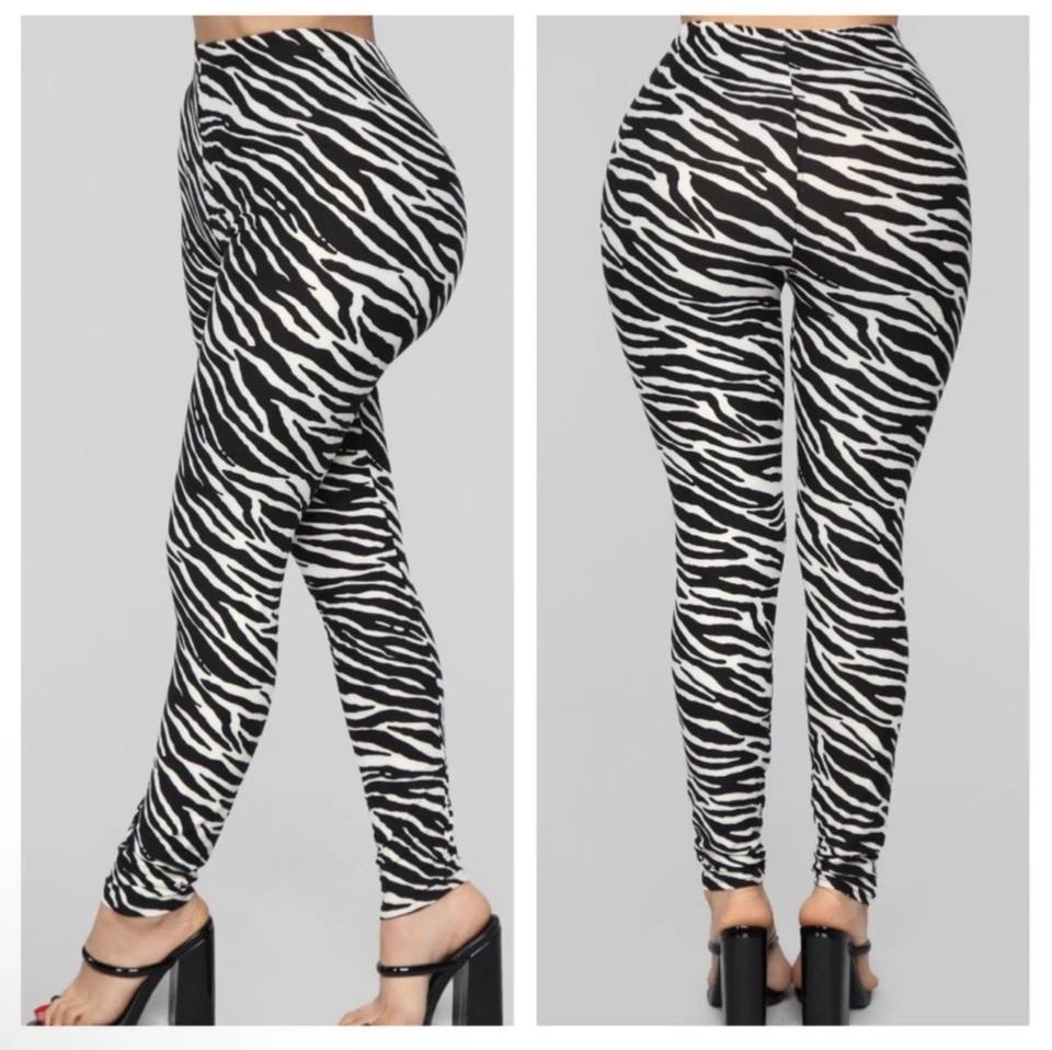 Leggings al tobillo Wild Zebra O/S (NUEVO CON ETIQUETAS) Foto 2 de 2