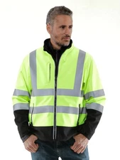 RefrigiWear Men's Hi Vis Softshell Jacket High Visibility Men's XL Flexible 9291