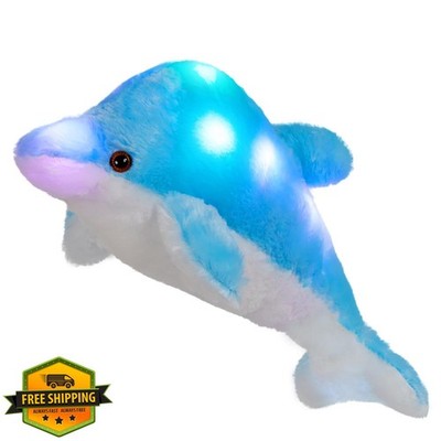 BSTAOFY 18'' Light up Dolphin Stuffed Animal Night Light Colorful Glowing Dol...