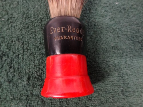 Spazzola da barba vintage Ever Ready 200 24 mm manico bachelite rosso e nero tasso #A - Foto 3 di 13