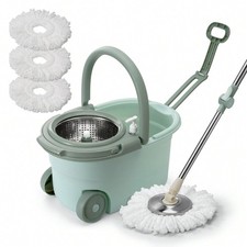 360° Spin Mop And Bucket With Wringer Set St...