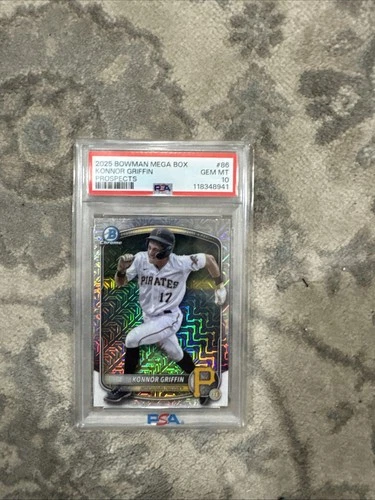 Konnor Griffin 2025 Bowman Chrome Prospects Mega Box  PSA 10