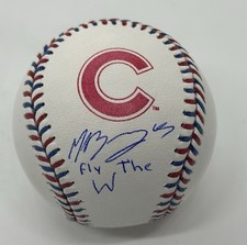 Moises Ballesteros Autographed Team Laced ROMLB Baseball Cubs Fly The W Fanatics