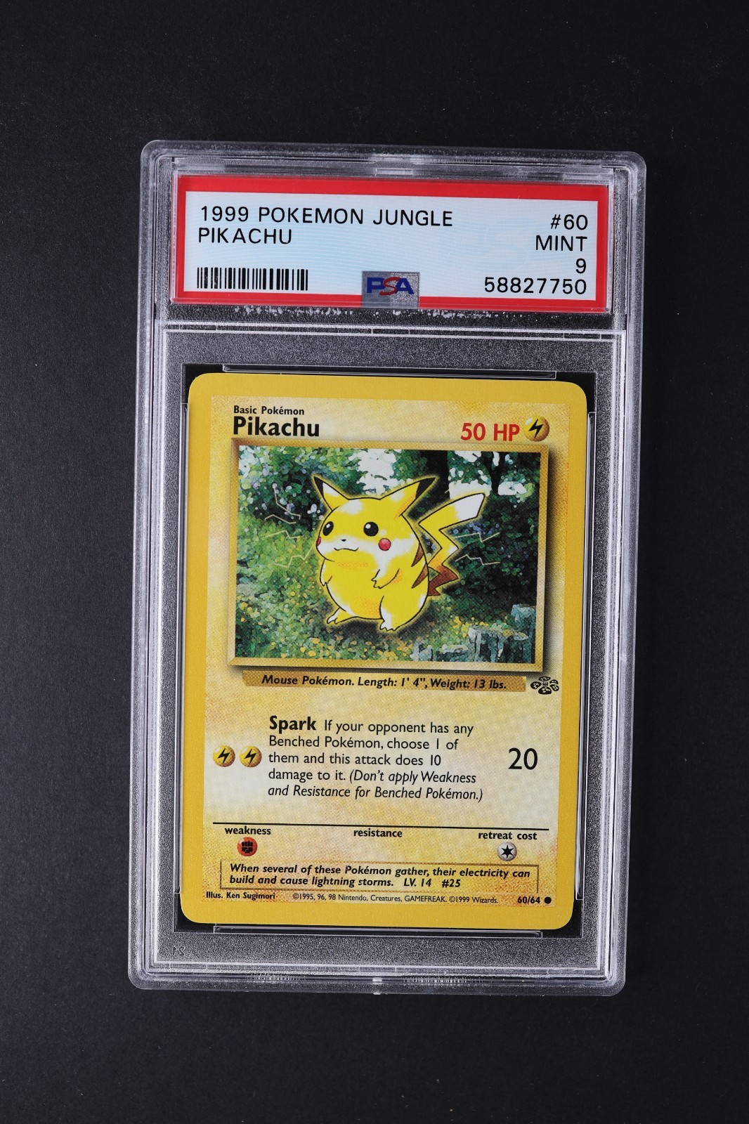 Wizards of the Coast Pikachu Jungle Unlimited Regular #60/64 PSA 9 1999