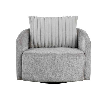 Chenier plush cushioned swivel chair