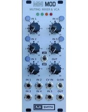 AJH SYNTH MINIMOD MUTING MIXER  VCA SILVER : NEW : DETROIT MODULAR 