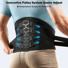 Adjustable Faja Lumbar Lower Back Brace Support Waist Belt Sciatica Pain Relief