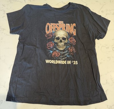 The Offspring 2025 Rose Skull Tour TShirt XL