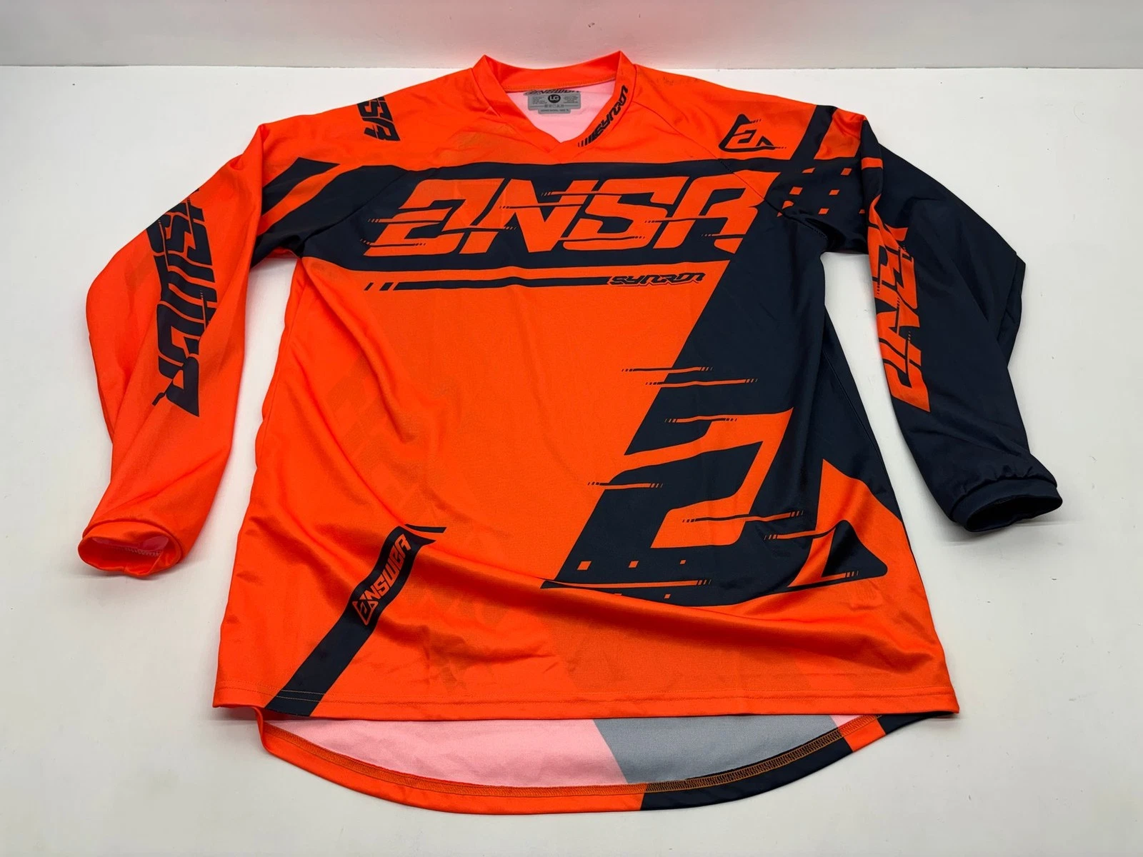 Answer Men's Jersey Large Orange Black L Riding Shirt Apparel Gear Motocross MX