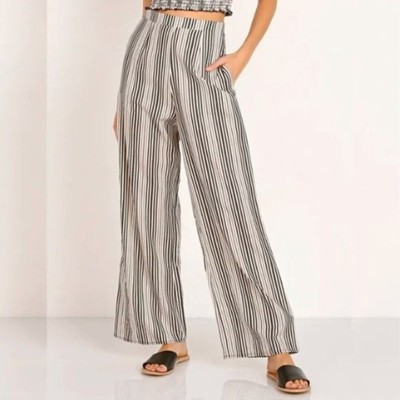 Show Me Your MuMu Archie High Waisted Striped Wide Leg Pants Size Small