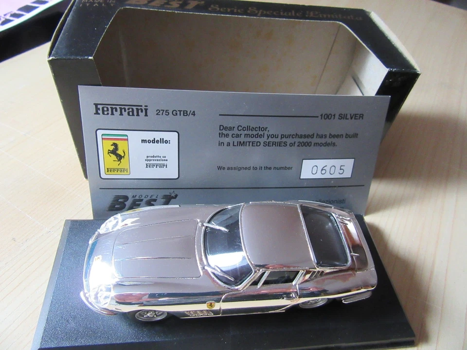 Modellismo statico - 1/43 -BEST Model - FERRARI 275 GTB/4 Coupè- Silver - Immagine 2 di 4