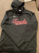 Temple University Mens Lacrosse Team Issue Nike Hoodie Mens M Worn 1x Excellent