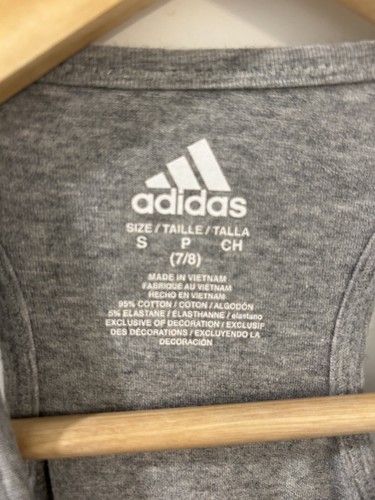 ADIDAS Tank Dress Girl’s SZ Small 7/8 DRESS Gray Athletic Play Casual Dress - Picture 9 of 9