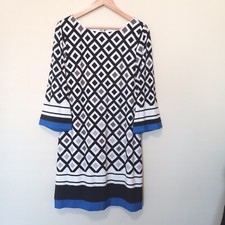 ELIZA J Women's Polyester Spandex Shift Career Casual Party Dress Size 14