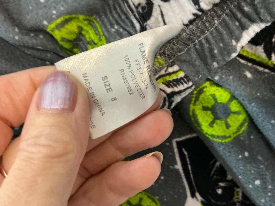 Star Wars пижама, футболка, футболка с длинными рукавами детский размер 8 лот из 3 - Изображение 3 из 4