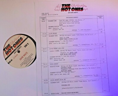 RADIO SHOW 11/26/84 DAVE ROBERTS' HOT ONES: JOHN WAITE  LIVE IN STUDIO, 8 TUNES