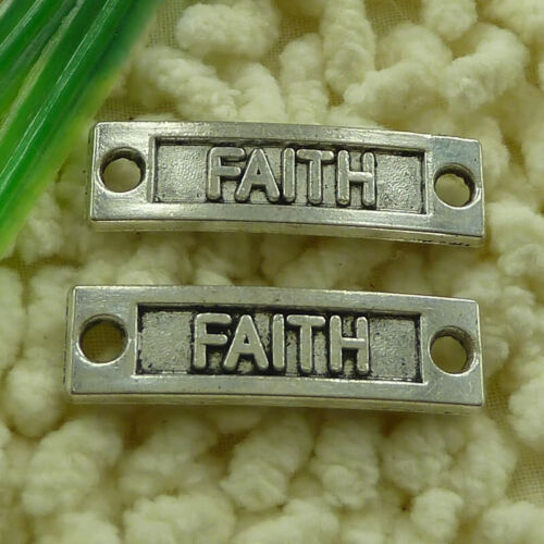 90 Pcs Tibetan Silver Faith Connectors 35X10MM S3221 DIY Jewelry Making - Afbeelding 1 van 6