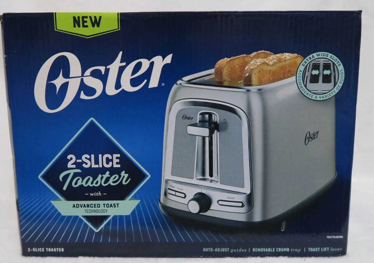 Oster 2-Slice Toaster with Advanced Toast Technology, Stainless Steel