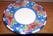 VINTAGE GIFT LINK INC. Ceramic Pinecone Design Candle Plate