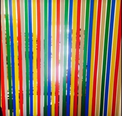 Plastic Strip Blinds Room Divider Window Door Rainbow Retro Charm