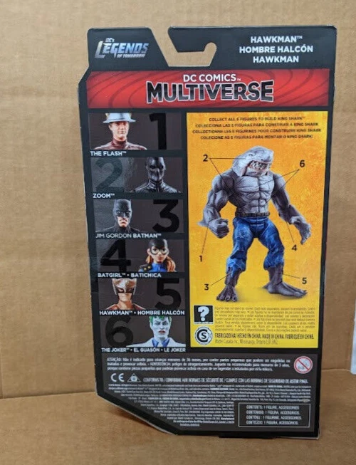 Figura de acción DC Comics Multiverse Hawkman 6 pulgadas completa con BAF King Shark nueva Foto 3 de 4