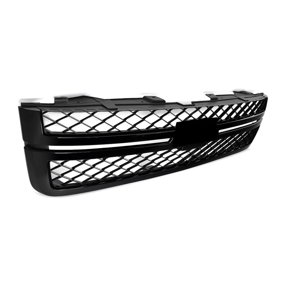 For 2011-14 Silverado 2500 HD Silverado 3500 HD Grille Assembly Gloss Black Foto 3 de 4
