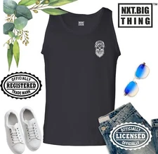 Bearded Skull Vest Pocket Bike Biker Ride Race Motorbike Motorcycle Men Tank Top