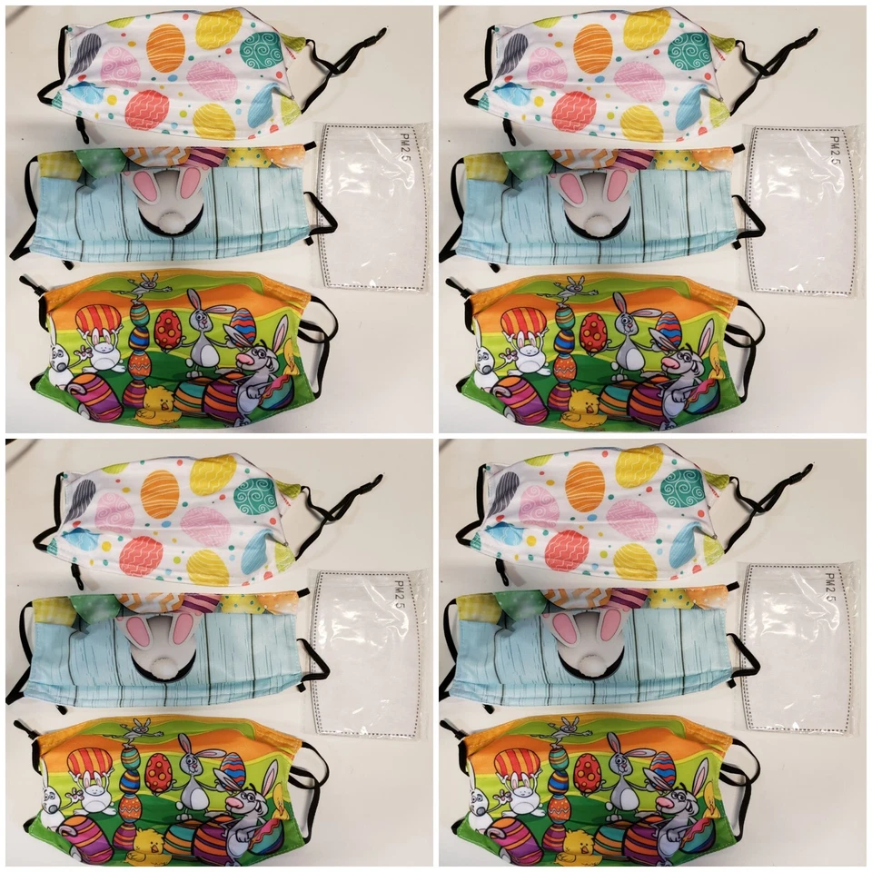 Cartoon/Anime Characters Of  Rabbits Cloth (3) Masks/With Filter Brand New  - Image 2 of 4