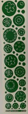 GREEN/SILVER FLOWER CIRCLE Stickers 49pc Stampendous Garden Blooms Daisy Dots