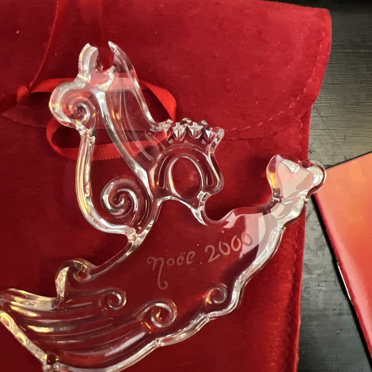 Vintage Baccarat 'Noel 2000' Crystal Ornament Christmas