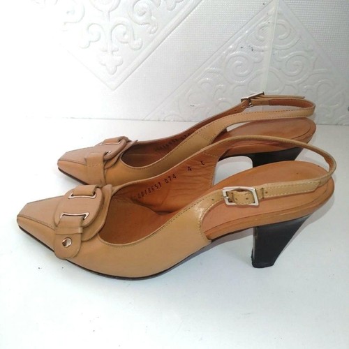 Salvatore Ferragamo Pumps Heel Vara Leather Beige 4 71421c - Picture 17 of 24