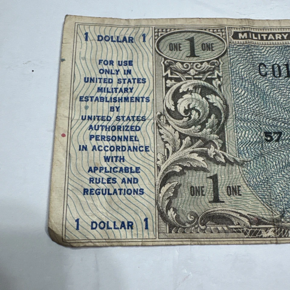 Military  Payment  Certificate - 1 Dollar, Series 472, Sold as is - Image 4 of 4