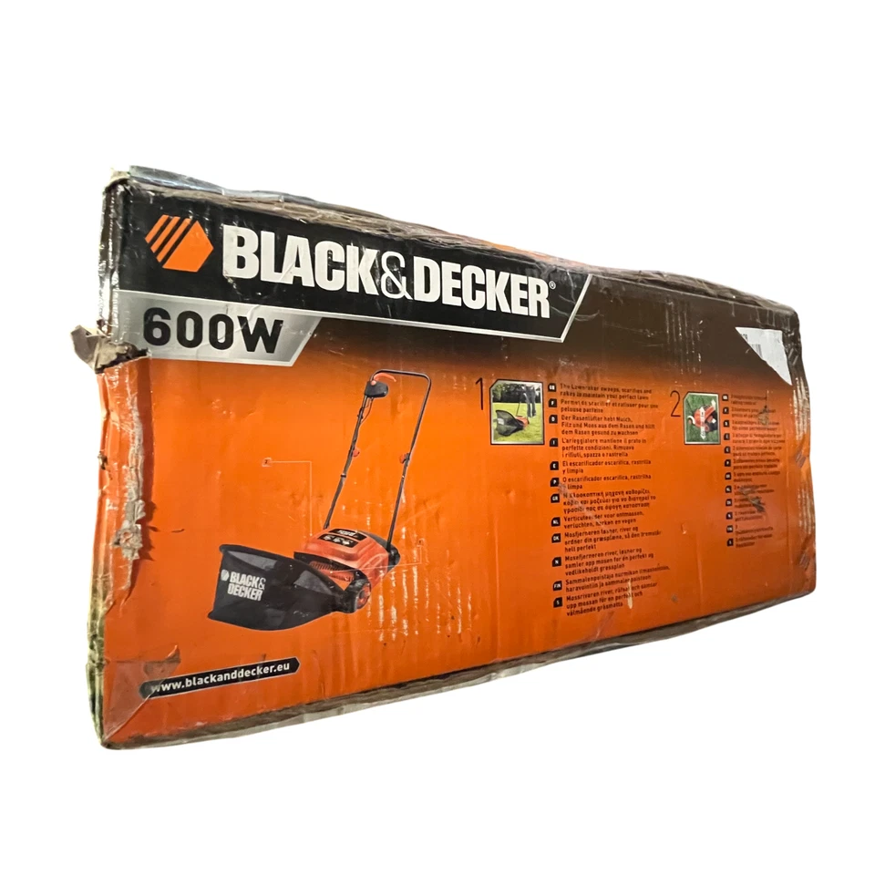 Black & Decker GD300-GB Lawnraker 30cm 600W Garden Lawn Rake Scarifier Moss Box - Image 3 of 4