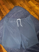 Arizona Men's Blue Swim Shorts with measurements