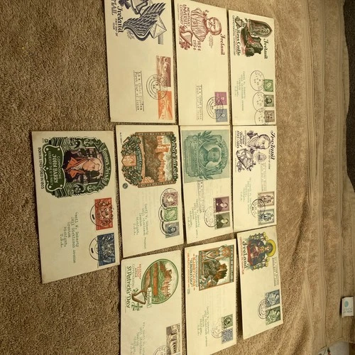 10 Ireland 1950’s Postal Covers First Day Of Issues Commemorative Ross Castle