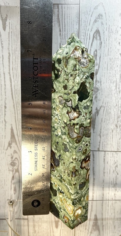 Rainforest Jasper (Rhyolite) Crystal Mineral Healing Point Tower