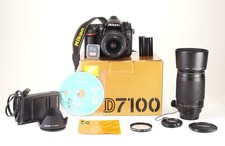 Nikon D7100 DSLR & AF-S 18-55mm G II & 70-300mm Lens Kit Boxed Only 9,466 Shots