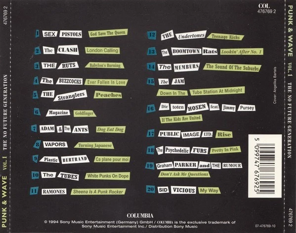 PUNK & WAVE - THE NO FUTURE GENERATION - VOL.1 - CD-ALBUM - 1994 - Bild 2 von 4