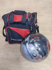 Brunswick Tzone 8.5lb red/black/gray swirl with bag