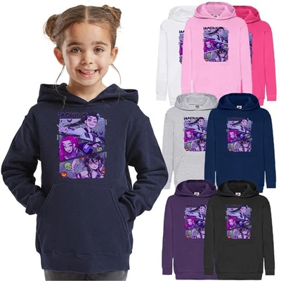 FRUIT OF THE LOOM Kpop Demon Hunters Huntrix Hoodie Kids Anime Hooded Sweatshirt Halloween Gift