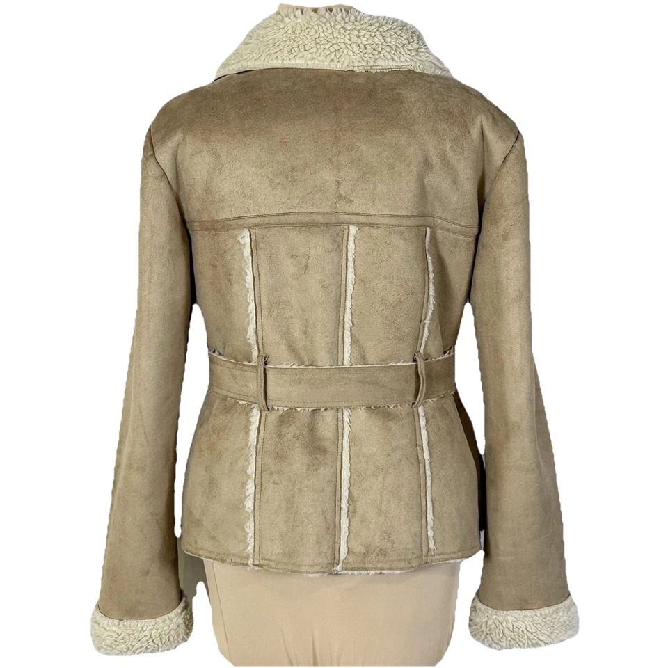 Chaqueta de piel de oveja vintage Rue 21 talla XL Penny Lane Y2K abrigo hippie años 90 Foto 4 de 4