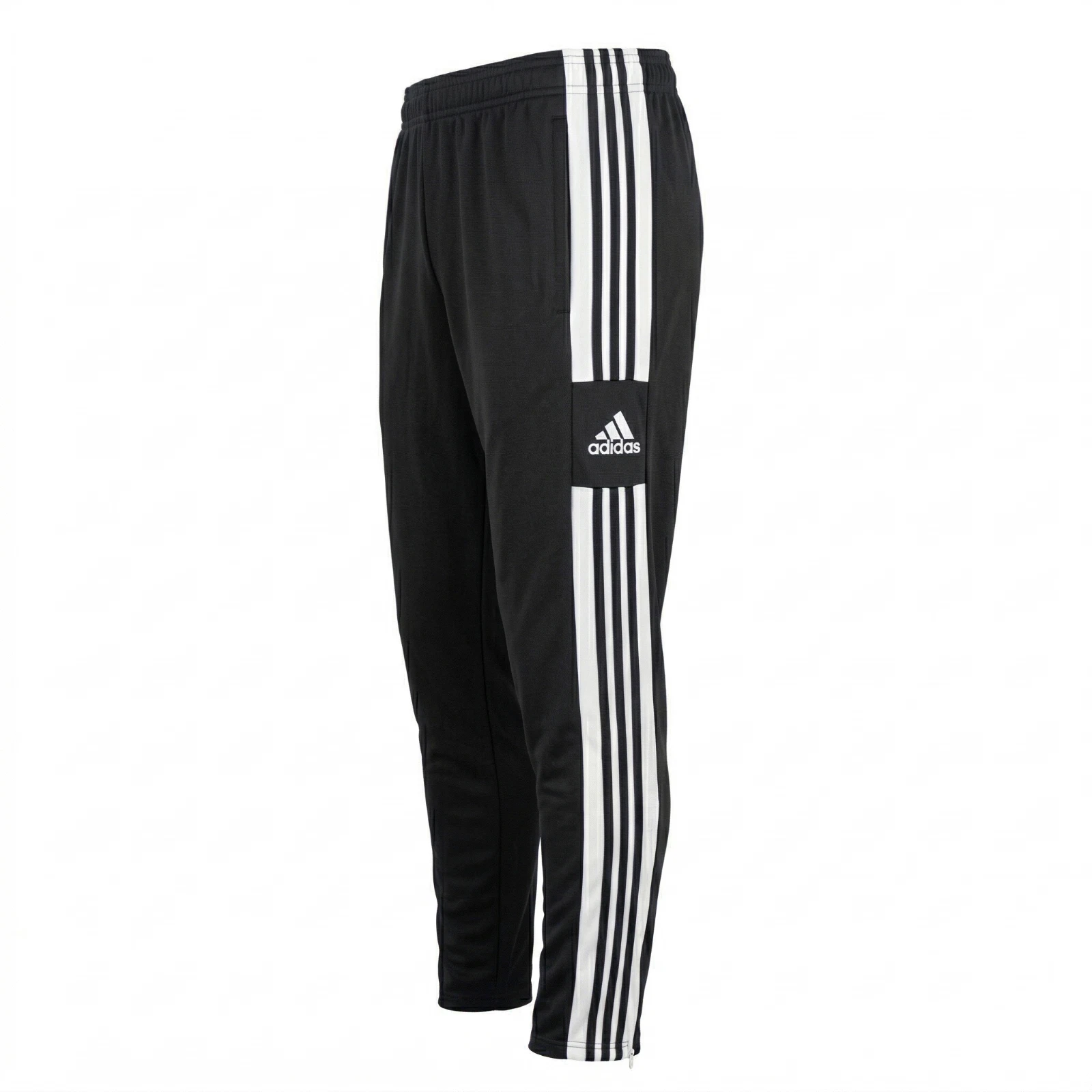 Adidas Mens Track Bottoms Large L29 Black Aeroready Primegreen Zip Pockets
