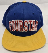Vintage Starter Hat - Fourstar The Natural Snapback Hat - 90s Era Yellow Blue 