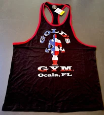 Gold's Gym Shirt Mens XL  Y Back  Tank Top Muscle Ocala FL GG1