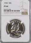 1958 PROOF Franklin Half Dollar NGC PF66   Slot 12  box32