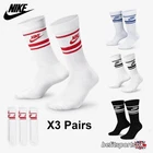 NIKE MENS WOMENS SOCKS DRI FIT TRAINING GYM RUNNING CREW SOCK WHITE