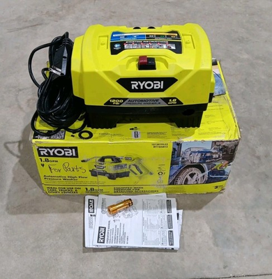 #ad RYOBI RY14AM12 1.8 GPM 1200 PSI Automotive High Flow Pressure Washer FOR PARTS $89.99