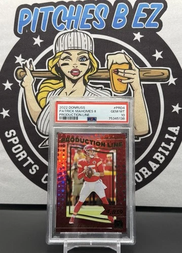 2022 Donruss Patrick Mahomes #PRD4 Production Line PSA 10 GEM MINT 💎