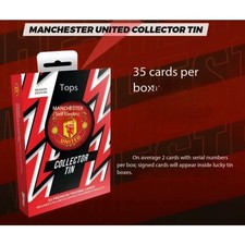 2025-26 Topps Manchester United Soccer Trading Card Factory Sealed Collector Tin